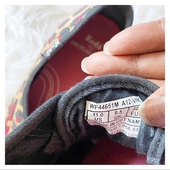 Keds - Red Leopard Canvas Slip Ons sz.11 - Picture 3 of 6